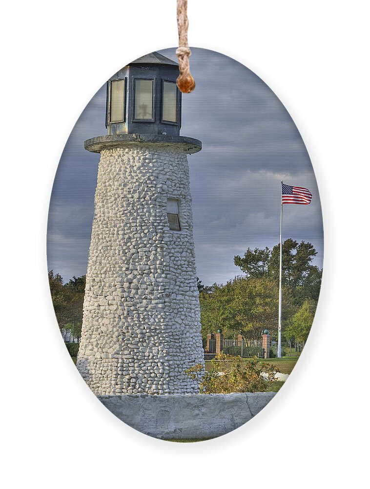 Buckroe Ornament featuring the photograph Old Buckroe Lighthouse by Jerry Gammon