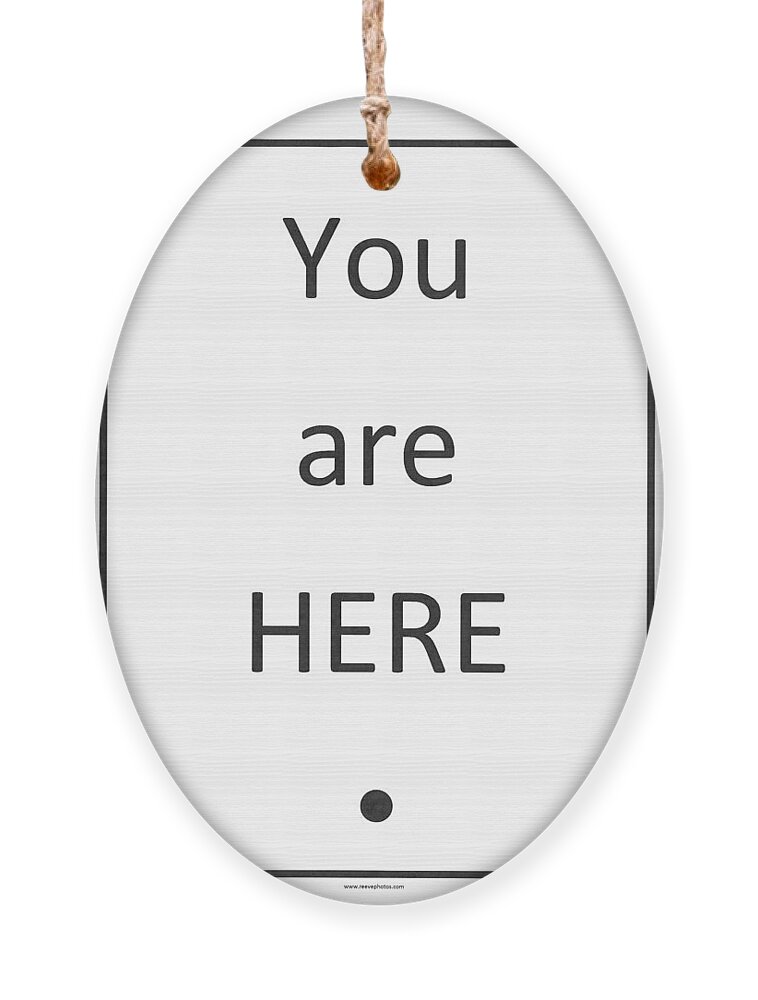 Richard Reeve Ornament featuring the photograph One To Ponder - You Are Here by Richard Reeve