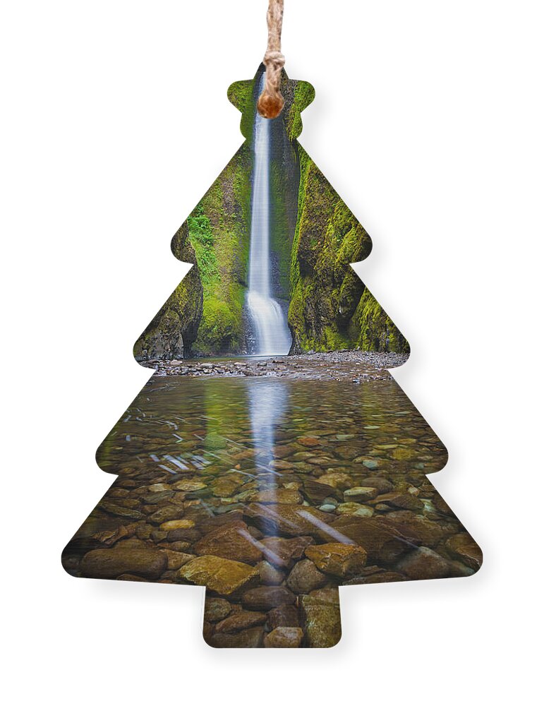 America Ornament featuring the photograph Oneonta Falls by Inge Johnsson