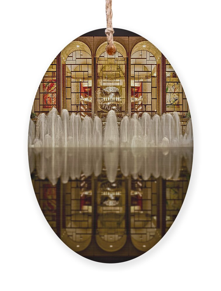 Metropolitan Opera House Ornament featuring the photograph Opera House Reflections by Susan Candelario