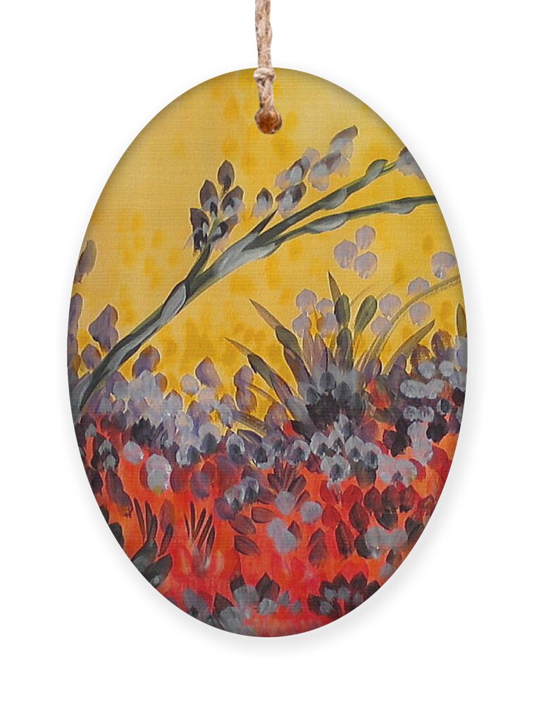 Paintbrush Astray Ornament featuring the painting Paintbrush Astray by Holly Carmichael