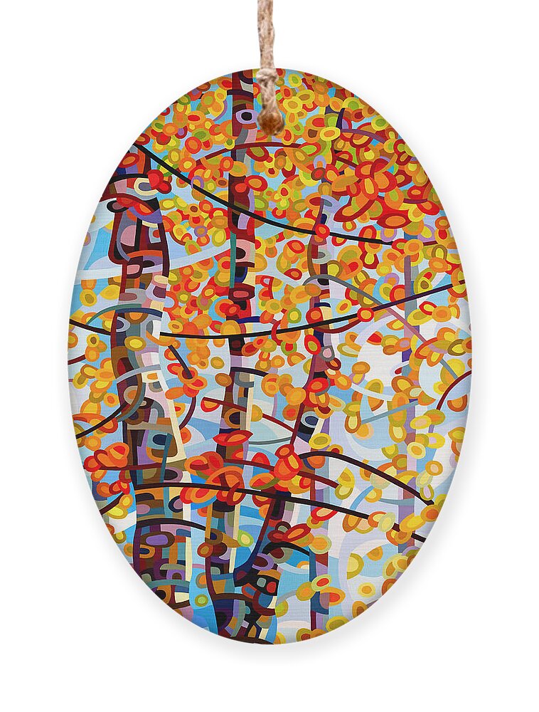 Vertical Ornament featuring the painting Panoply by Mandy Budan