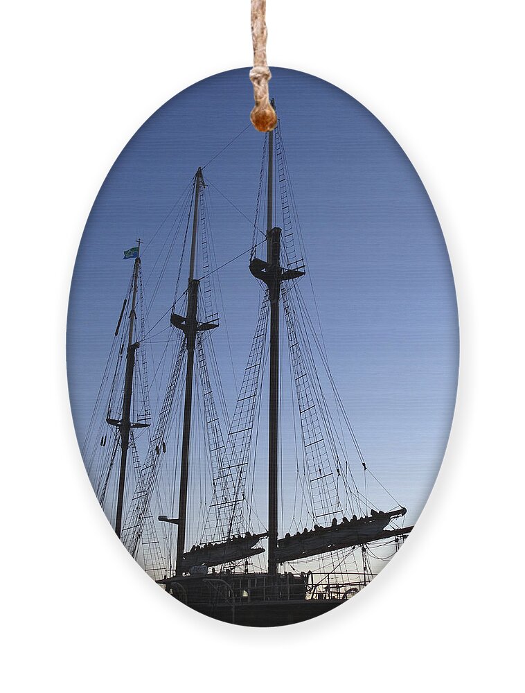 Peacemaker Tall Ship Ornament featuring the photograph Peacemaker Tall Ship by David T Wilkinson