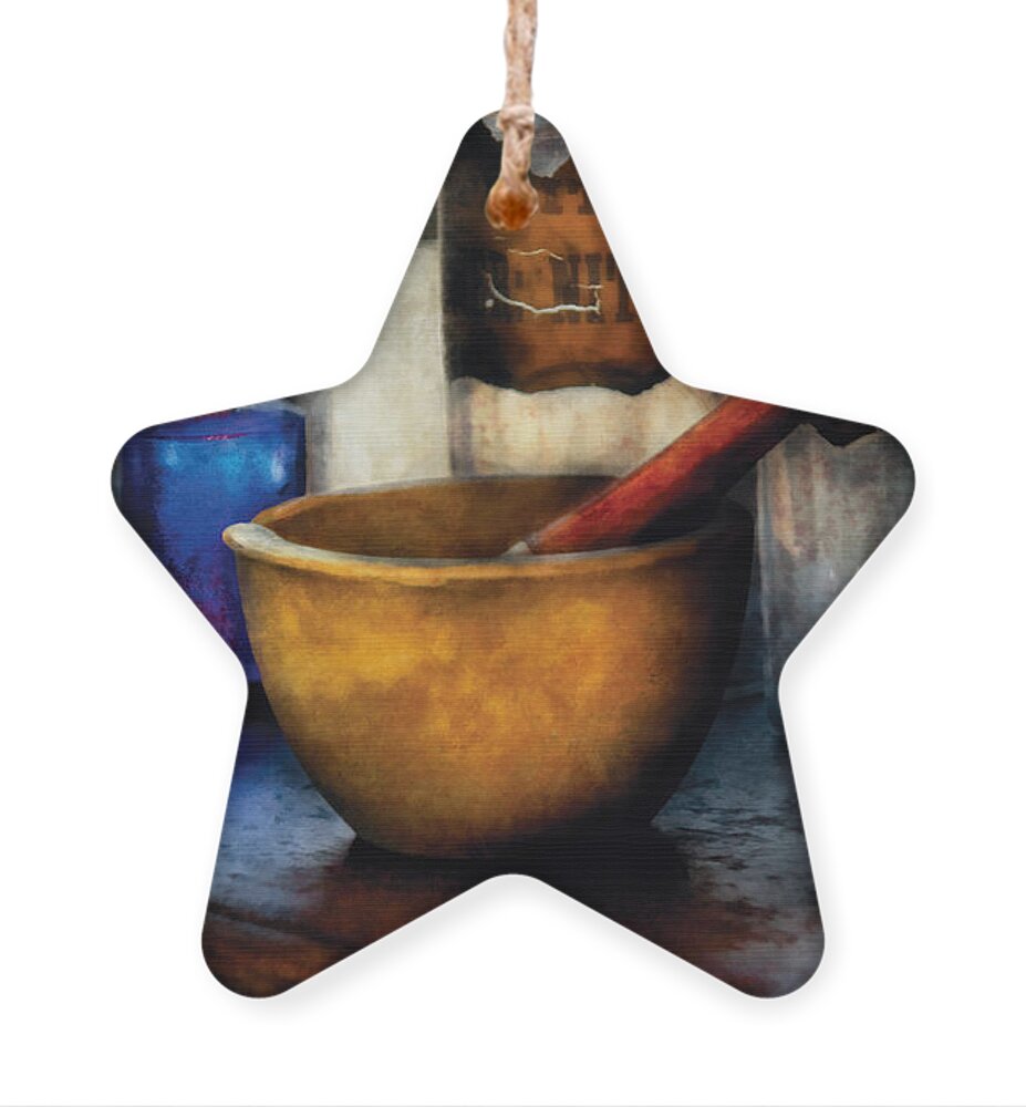 Savad Ornament featuring the photograph Pharmacist - Mortar and Pestle by Mike Savad