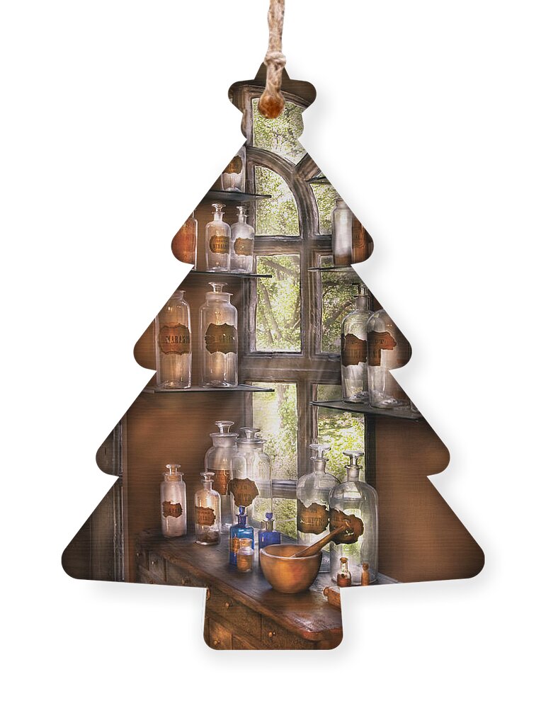 Pharmacy Ornament featuring the photograph Pharmacist - Various Potions by Mike Savad