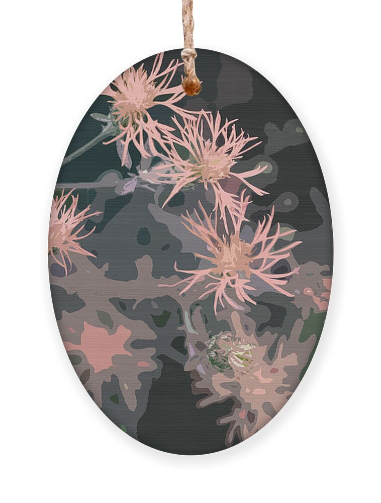 Flowers Ornament featuring the photograph Pink Thistle Abstract by Nancy Merkle