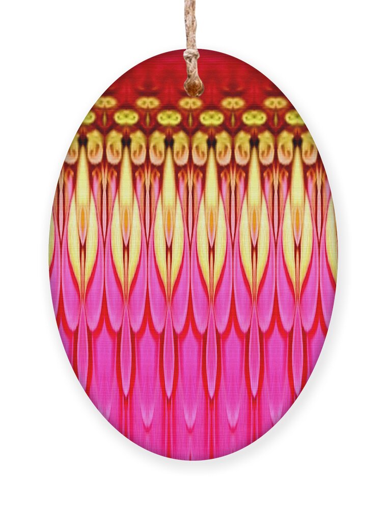 Zinnias Ornament featuring the photograph Pink Zinnia Polar Coordinate by Rose Santuci-Sofranko