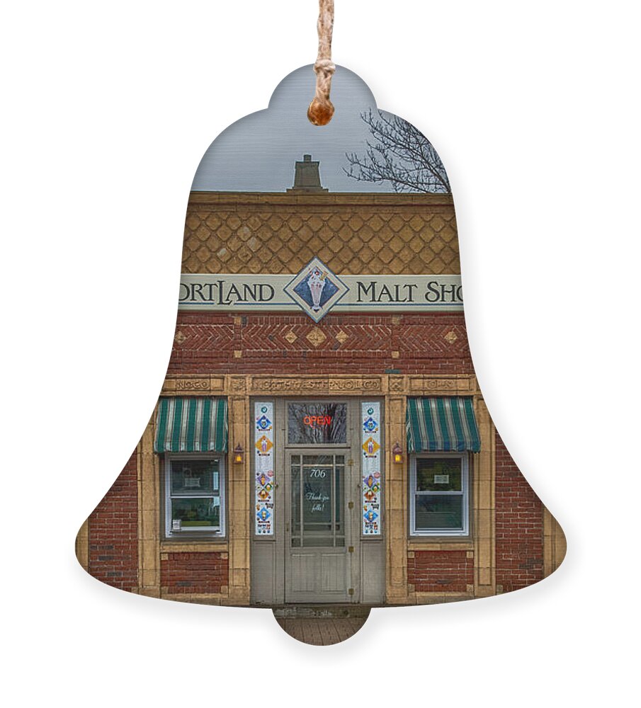 Lake Superior Ornament featuring the photograph Portland Malt Shop by Paul Freidlund