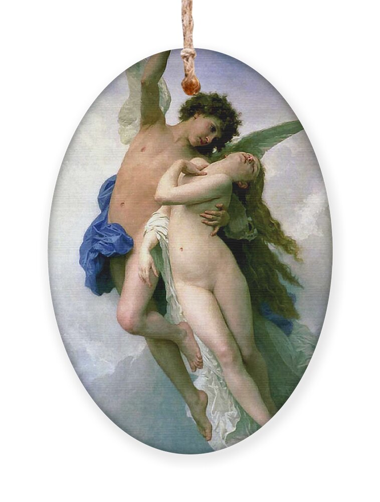 William Adolphe Bourguereau Ornament featuring the painting Psyche et LAmour by William Adolphe Bouguereau