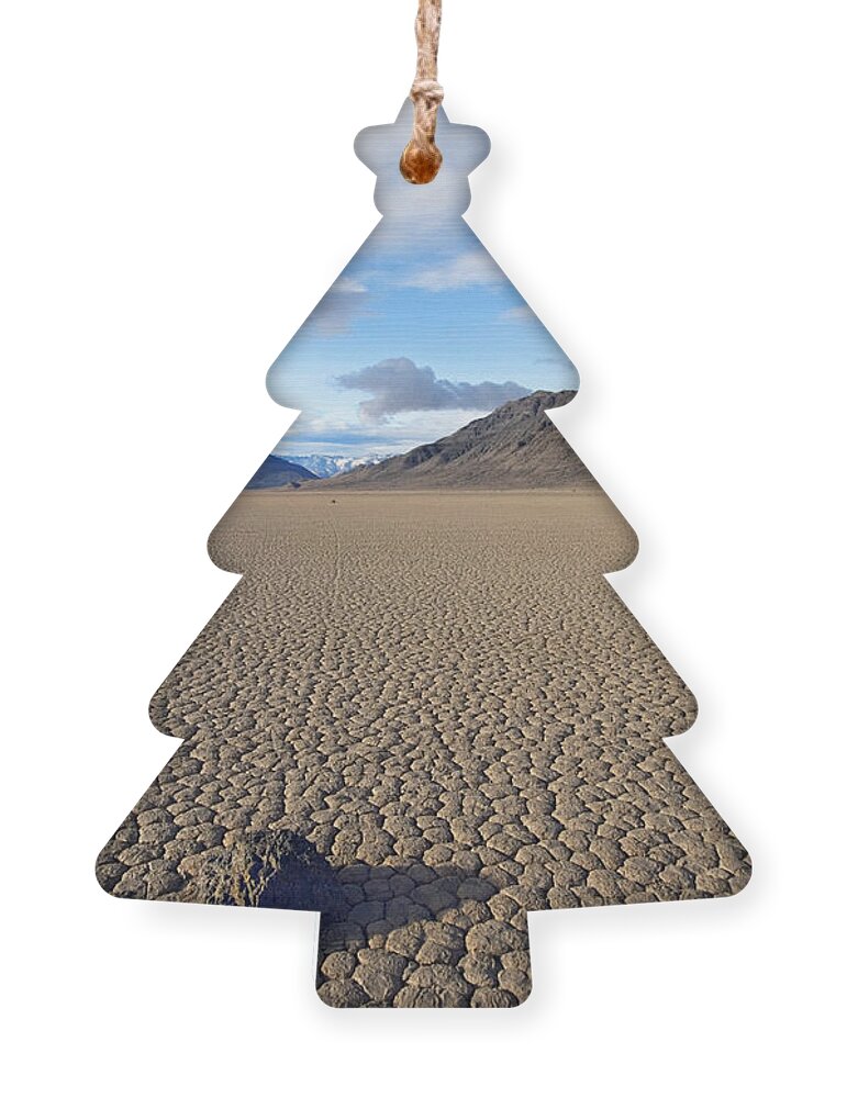 Sliding Rocks Ornament featuring the photograph Racetrack Playa Death Valley by Joe Schofield