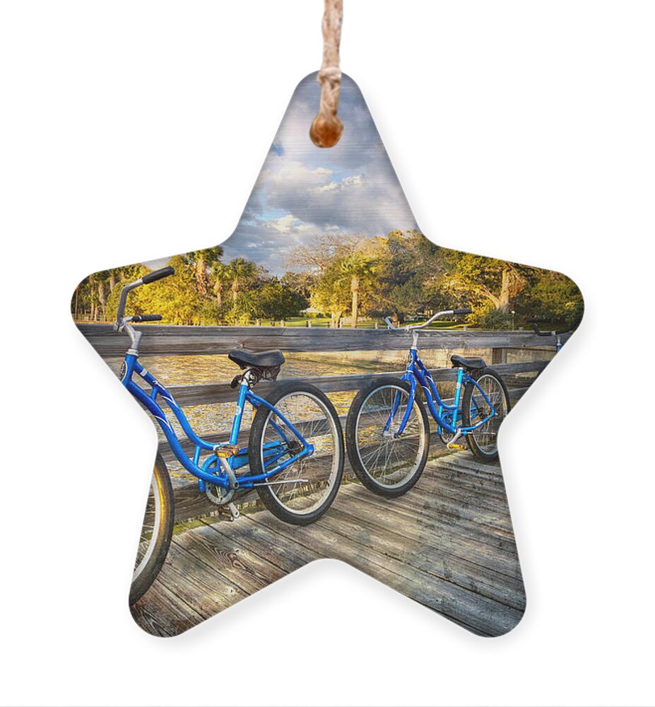 Clouds Ornament featuring the photograph Ready to Ride by Debra and Dave Vanderlaan