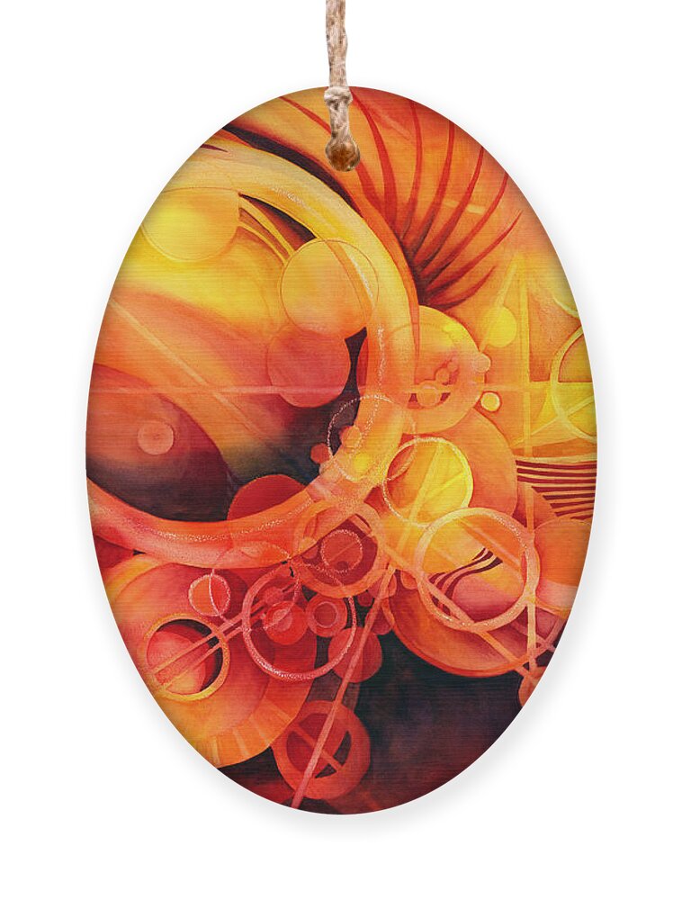 Watercolor Ornament featuring the painting Rebirth - Phoenix by Hailey E Herrera
