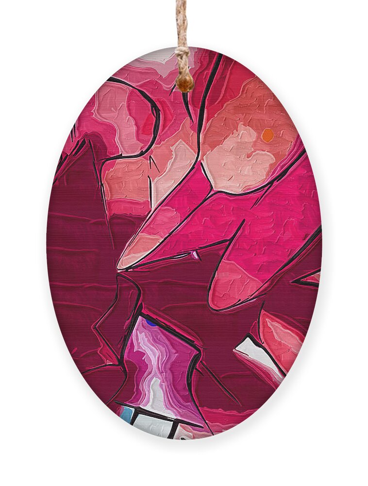 Abstract Ornament featuring the painting Red Tubes by Kirt Tisdale