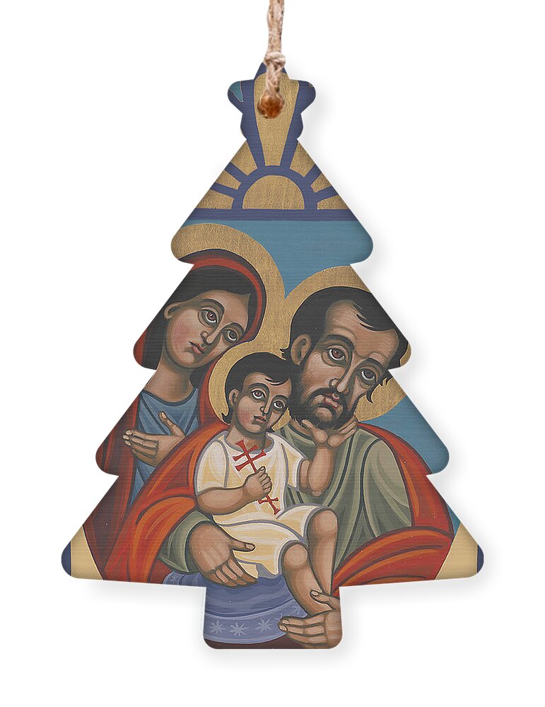 Retablito Ornament featuring the painting Retablito de la Sagrada Familia 200 by William Hart McNichols