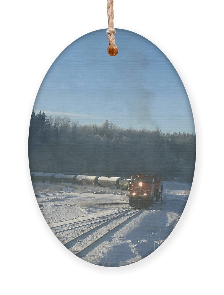 Cn Ornament featuring the photograph Ride The Rails by Vivian Martin