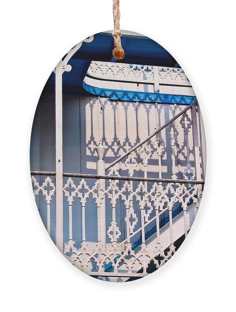 Bars Ornament featuring the photograph Riverboat Railings by Christi Kraft