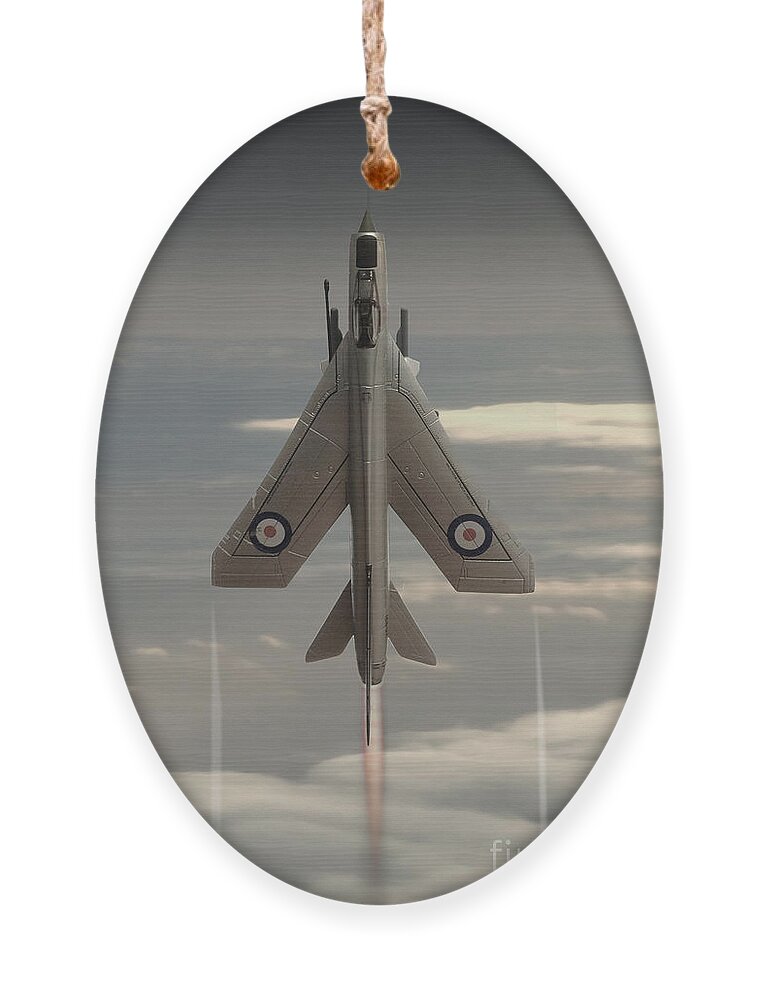 Bac Lightning F6 Ornament featuring the digital art Rocket Ship by Airpower Art