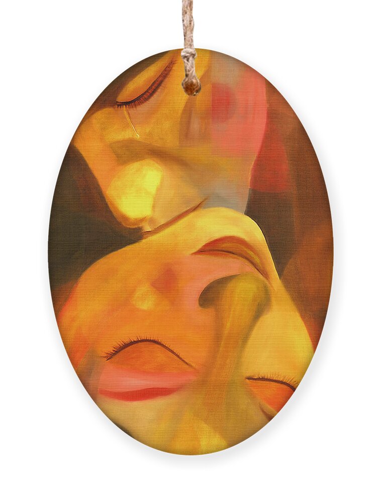 Hakon Ornament featuring the painting Romeo and Juliet by Hakon Soreide