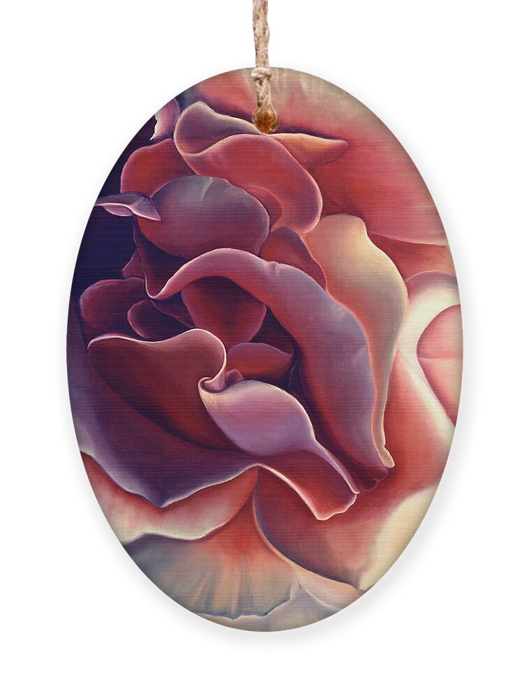 Rose Ornament featuring the painting Rose by Anni Adkins