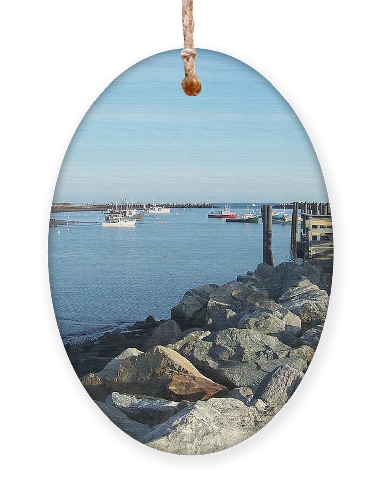 Rye Nh Ornament featuring the photograph Rye Harbor by Eunice Miller