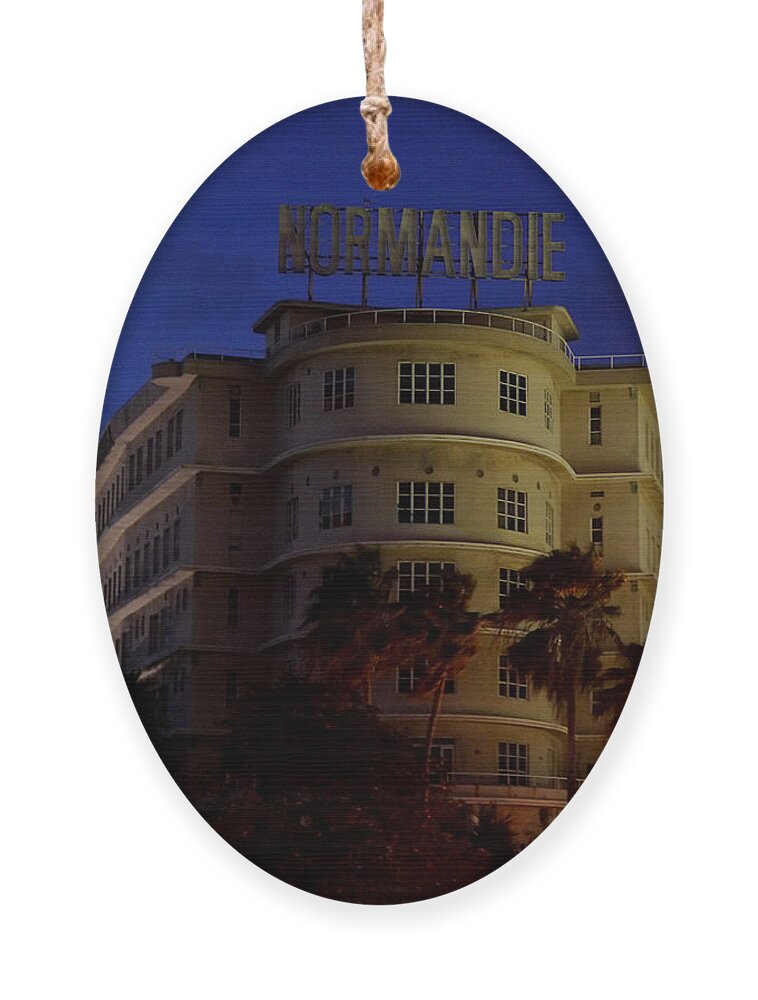 Richard Reeve Ornament featuring the photograph San Juan - Normandie Hotel by Richard Reeve