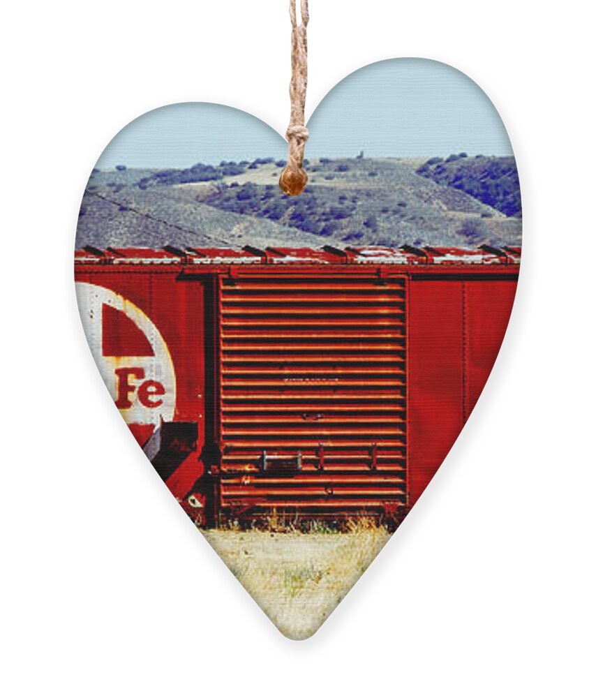 Darin Volpe Railroad Ornament featuring the photograph Santa Fe - All The Way by Darin Volpe