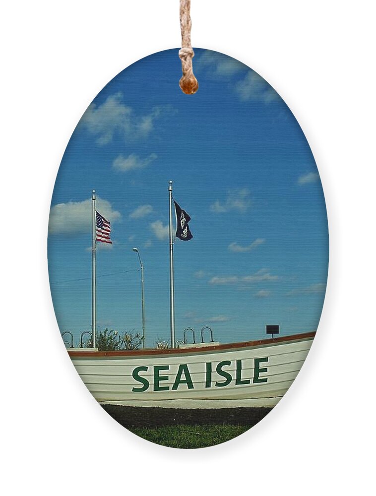 Sea Isle City Ornament featuring the photograph Sea Isle City by Ed Sweeney