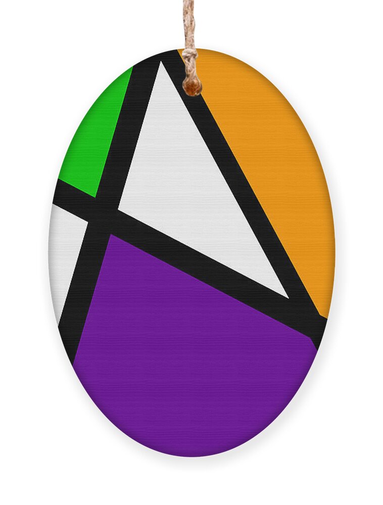 Richard Reeve Ornament featuring the digital art Secondary Triangularism I by Richard Reeve