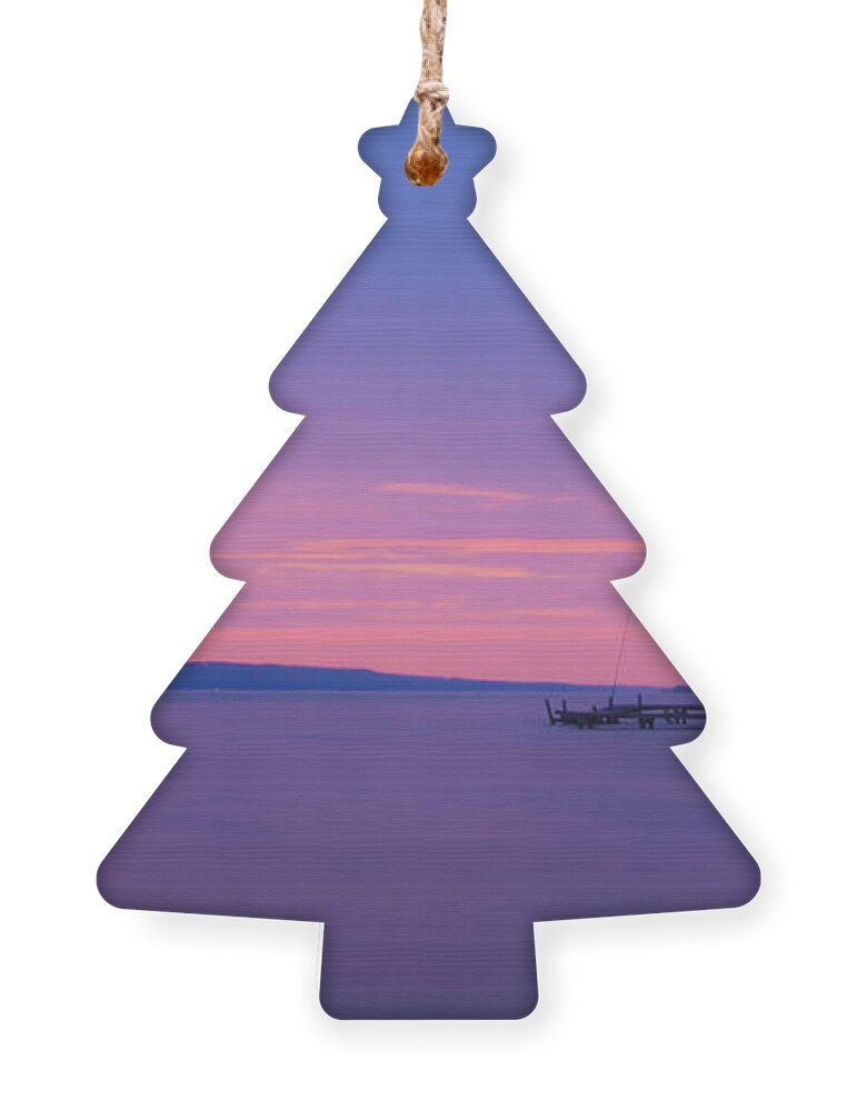 Seneca Ornament featuring the photograph Seneca Lake Glows by Photographic Arts And Design Studio