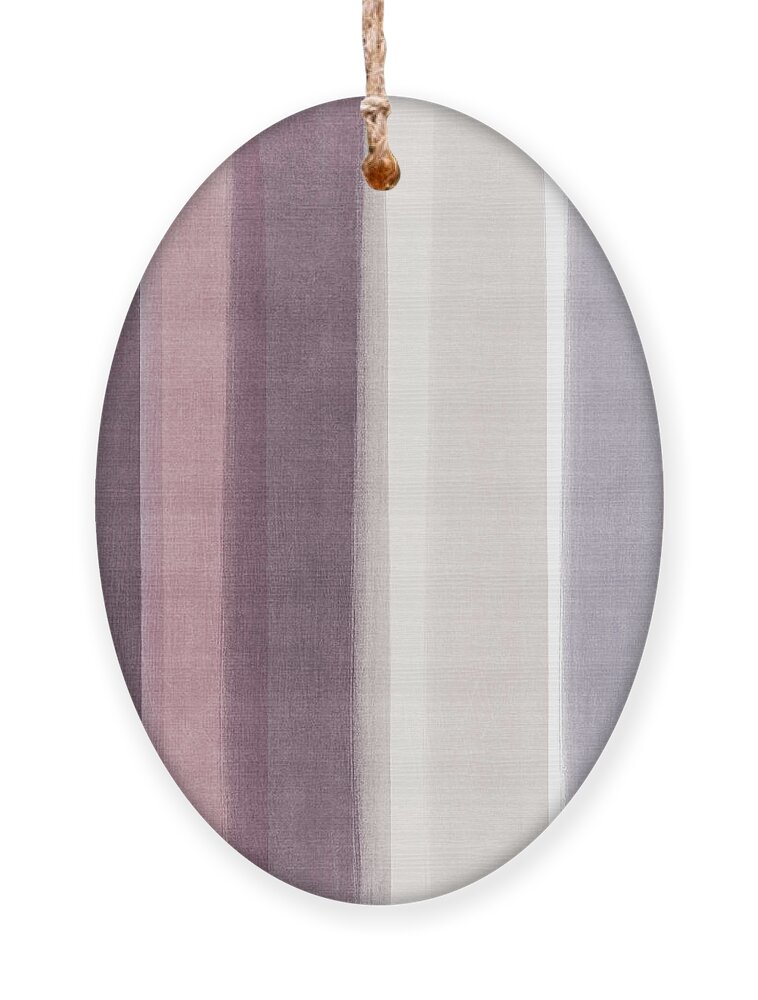 Watercolor Ornament featuring the mixed media Shades of Purple- contemporary abstract painting by Linda Woods