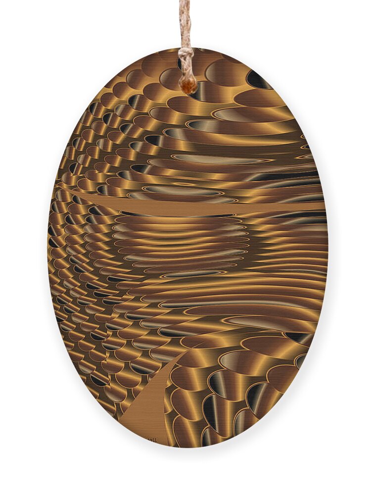 Abstract Ornament featuring the digital art Shifting Shoals by Judi Suni Hall