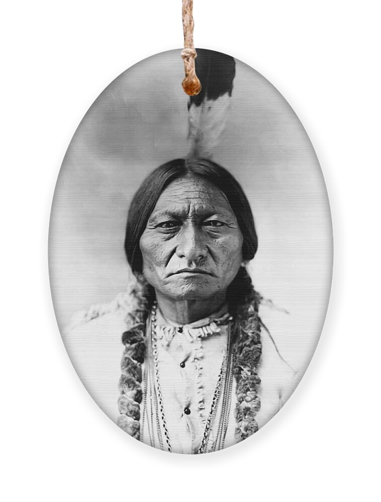 Sitting Bull Ornament featuring the photograph Sitting Bull by Bill Cannon
