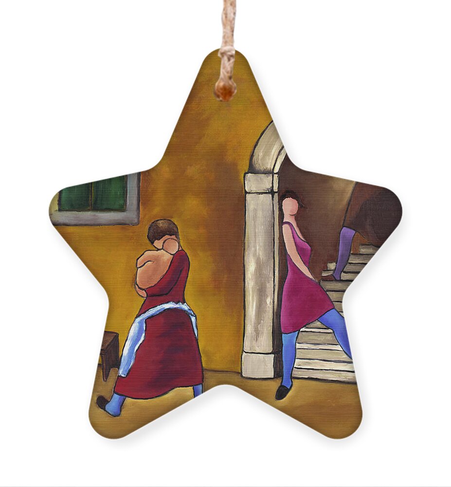 Mediterranean Art Ornament featuring the painting Slice Of Life by William Cain