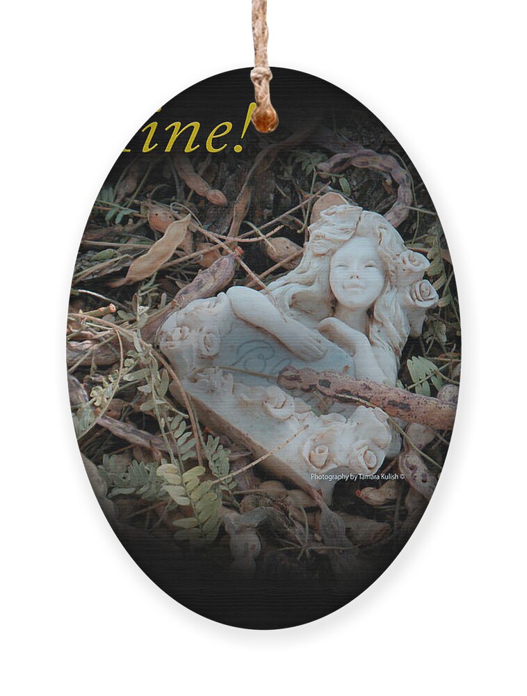 Photo Ornament featuring the photograph Slumbering Fairy 2 Be Mine by Tamara Kulish