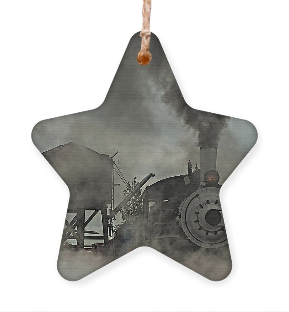 Engine 353 Ornament featuring the photograph Smokin Engine 353 by Paul Freidlund