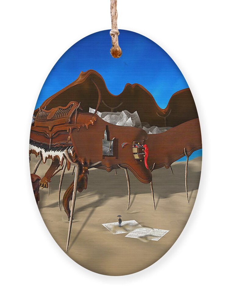 Surrealism Ornament featuring the photograph Soft Grand Piano by Mike McGlothlen
