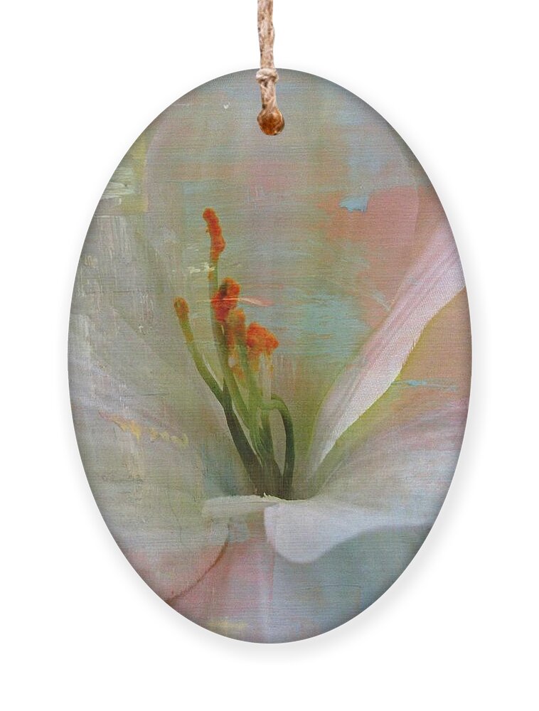 Lily Ornament featuring the photograph Soft Painted Lily by Judy Palkimas