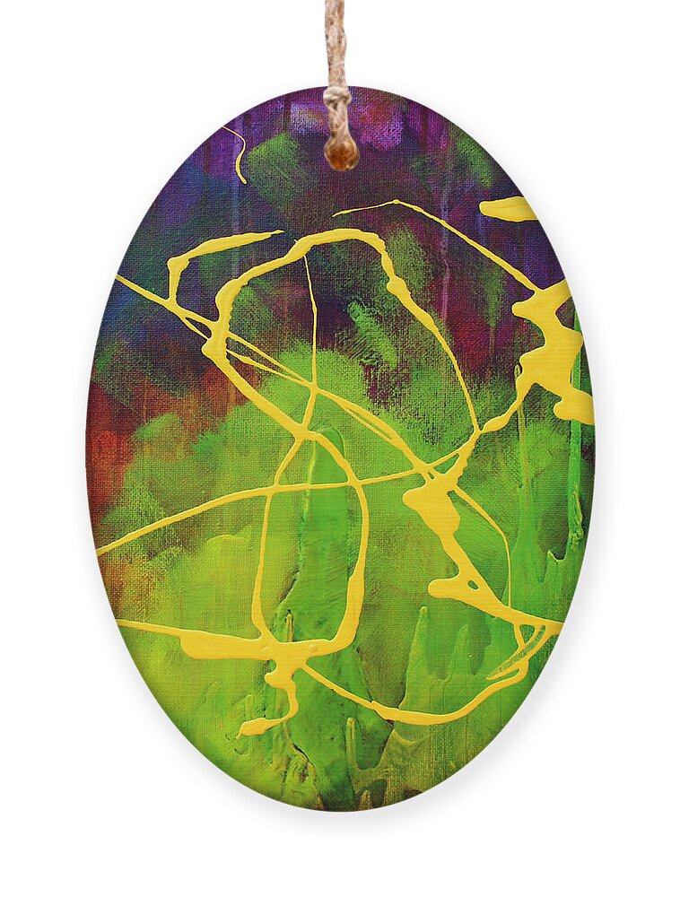 Abstract Ornament featuring the painting Spiral by Nancy Merkle