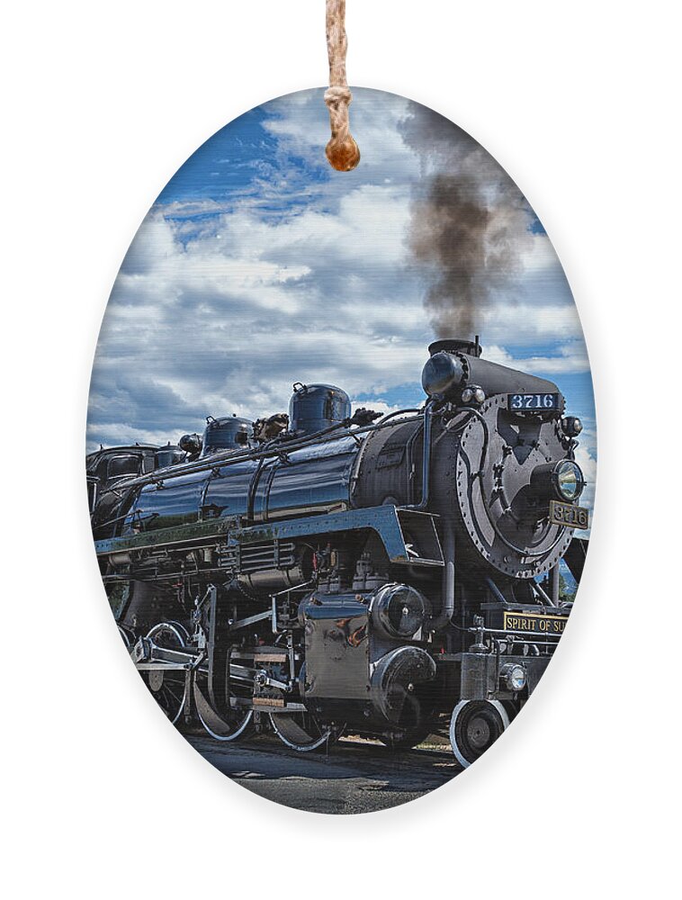 Train Ornament featuring the photograph Spirit of Summerland by Mary Jo Allen