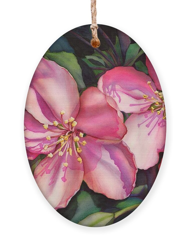 Spring Ornament featuring the painting Spring Blossoms by Hailey E Herrera