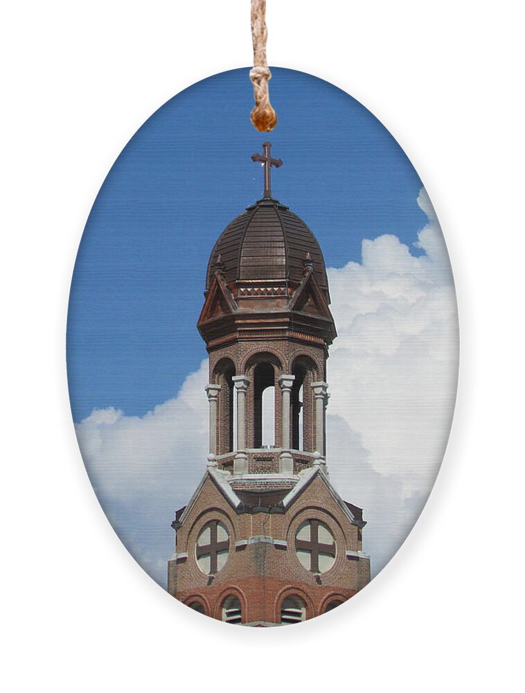 Cathedral Ornament featuring the photograph St Francis Xavier Cathedral Spires by David T Wilkinson