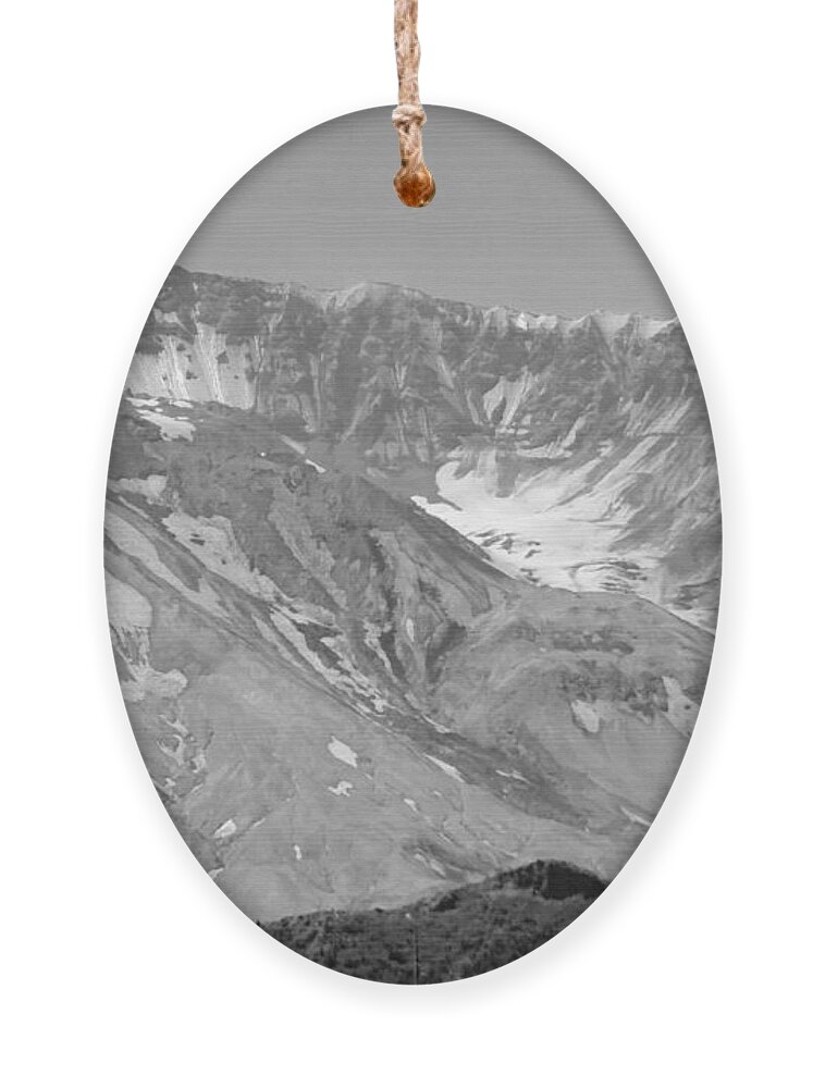 Volcano Ornament featuring the photograph St. Helen's Crater by Tikvah's Hope
