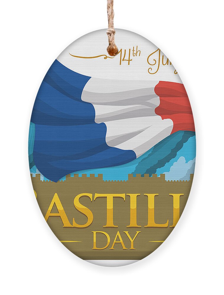 14th Ornament featuring the digital art Storming Of The Bastille Representation by Penwin