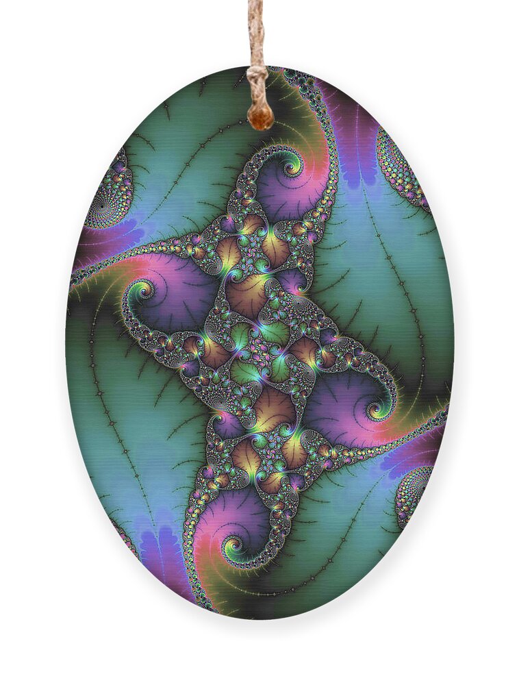 Fractal Ornament featuring the digital art Stunning mandelbrot fractal by Matthias Hauser