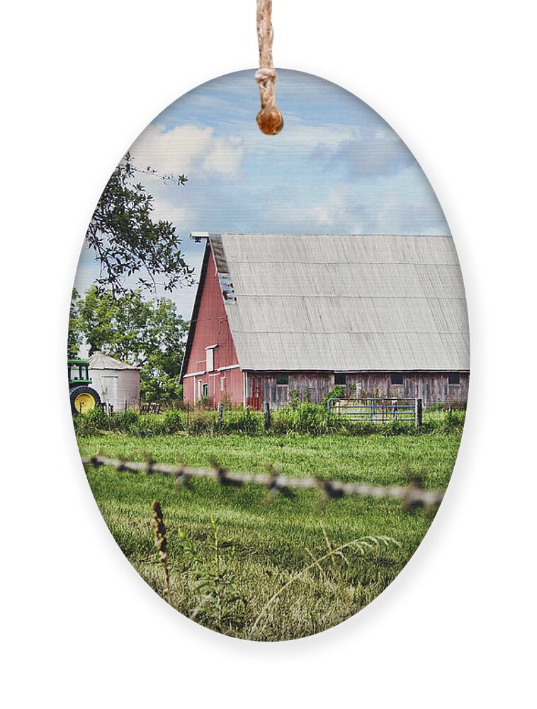 Barn Ornament featuring the photograph Summer Barn by Cricket Hackmann