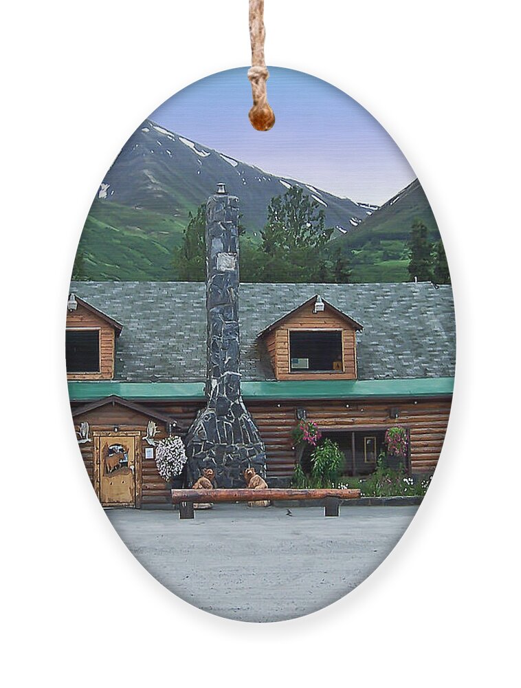 Alaska Ornament featuring the photograph Summit Lake Lodge Alaska by Aimee L Maher ALM GALLERY