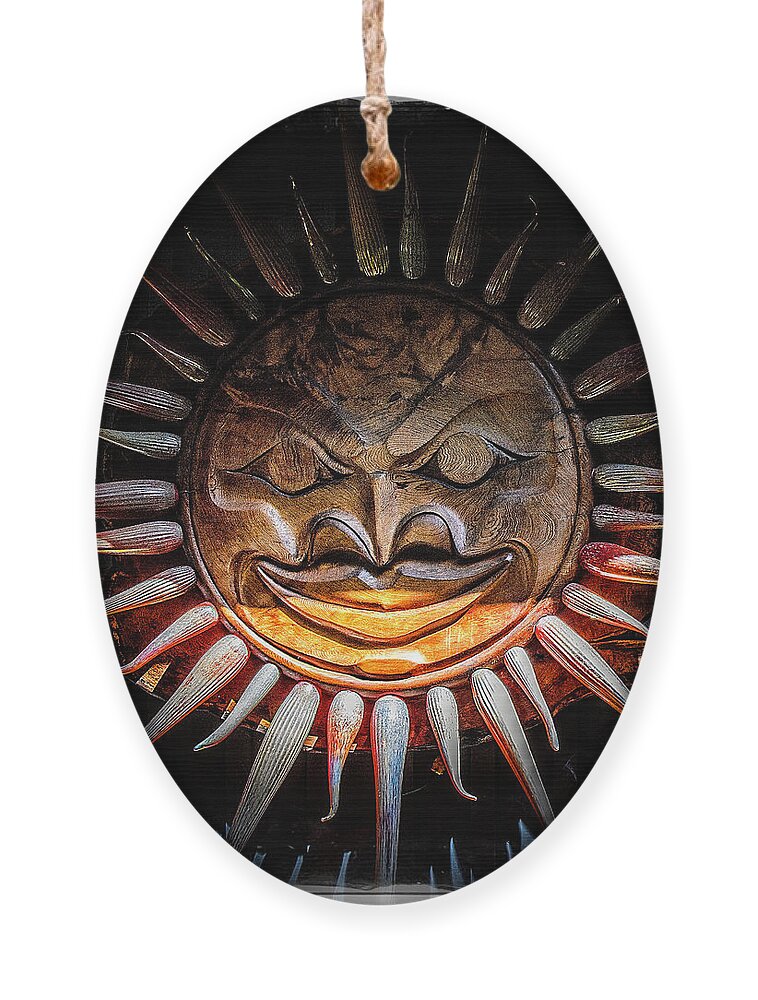 Totem Ornament featuring the photograph Sun Mask by Roxy Hurtubise