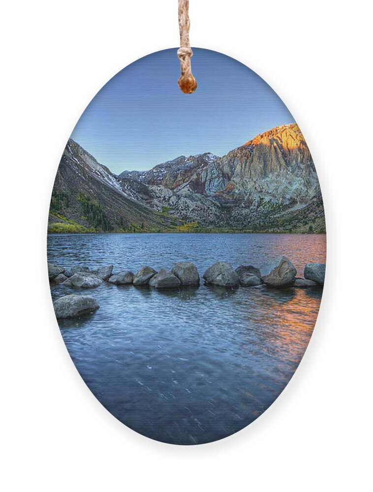 Lake Ornament featuring the photograph Sunrise at Convict Lake by Beth Sargent