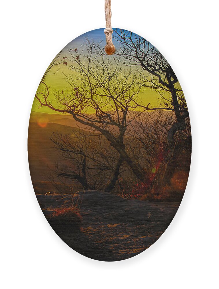 Blood Mountain Ornament featuring the photograph Sunset from Blood Mountain by Barbara Bowen