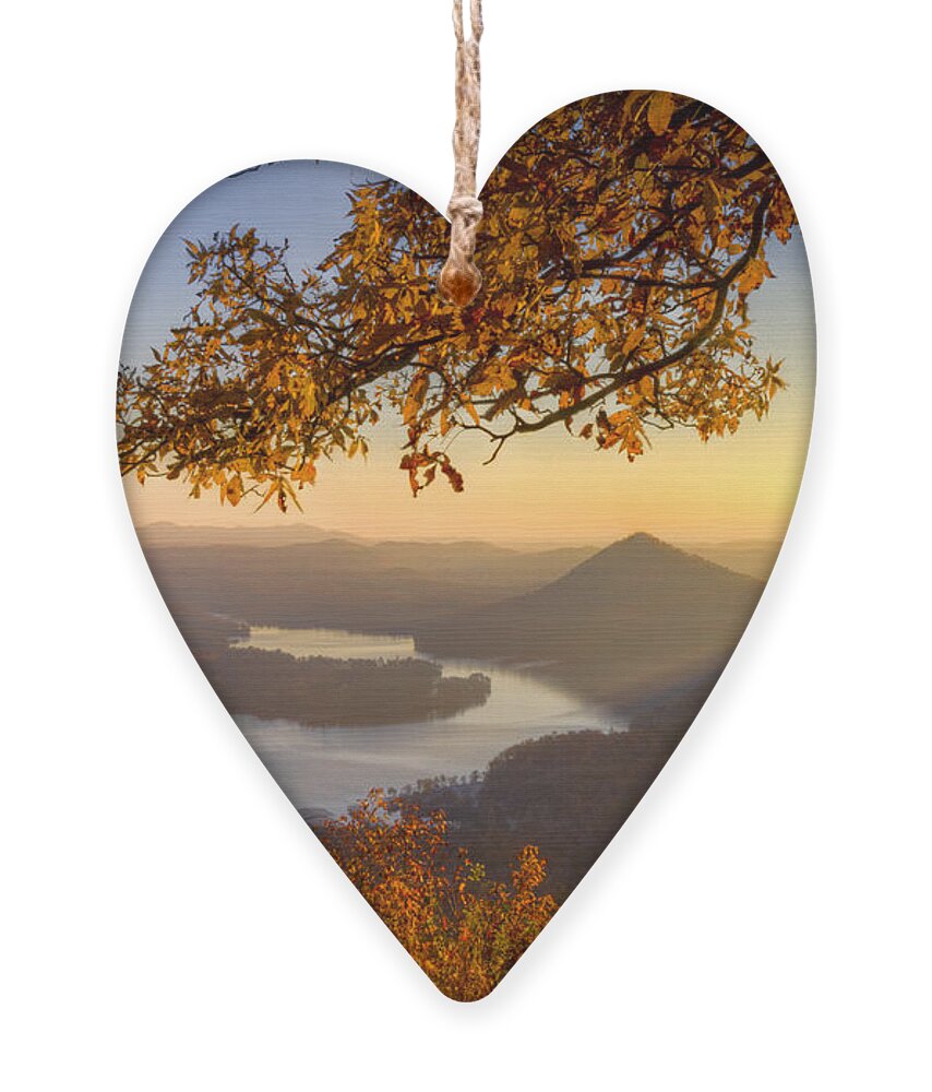 Appalachia Ornament featuring the photograph Sunset Light by Debra and Dave Vanderlaan